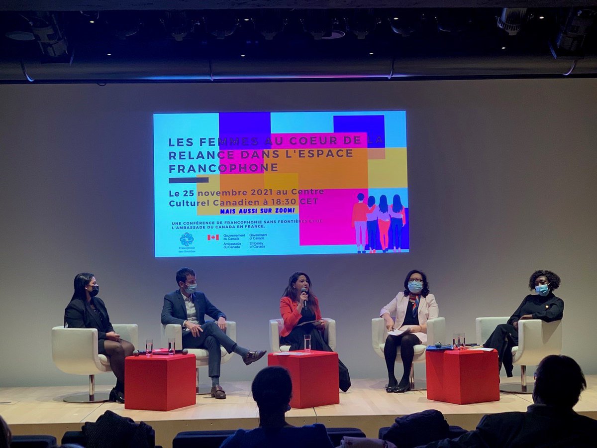 Monica_RaduEU's tweet photo. Un grand merci pour le soutien de @FrancophonieSF @AmbCanFrance @HudonIsabelle pour que la conférence sur «Les femmes au ❤️ de la relance économique» soit une si belle réussite. Les femmes ont un rôle essentiel pour le bien être de nos sociétés &amp; nos économies au niveau mondial. https://t.co/6SVmWr2IlU