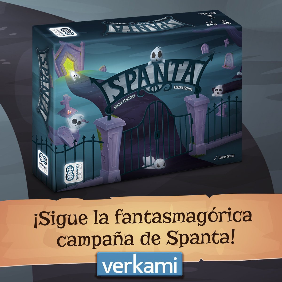 Ya podéis seguir la campaña de Spanta 👻 en Verkami (verkami.com/projects/31762…). Sigue la fantasmagórica campaña de este juego de mesa y no te pierdas nada! 😊

Un juego de mesa diseñado por Javier Martínez y Lorena Gestido 📝(<a href="/SulkerGames/">Sulker</a>)