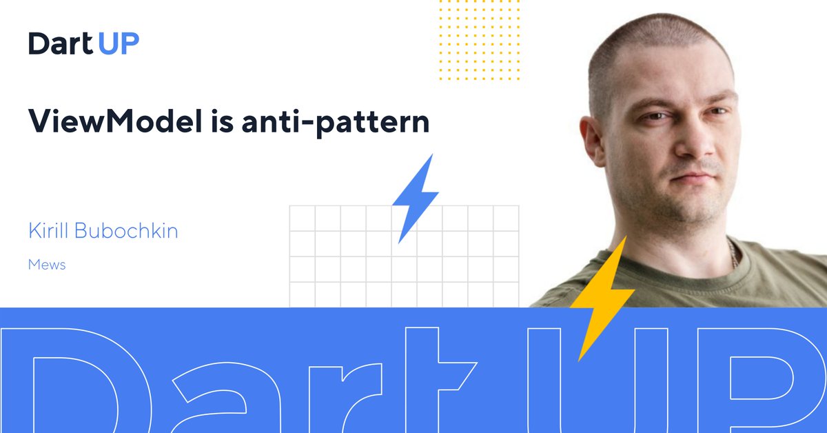Do we really need ViewModel in #flutter? Is it necessary? <a href="/ookami_kb/">Kirill Bubochkin</a> will take up this question on #dartup2021 
Come visit his talk!
bit.ly/3knbiyu