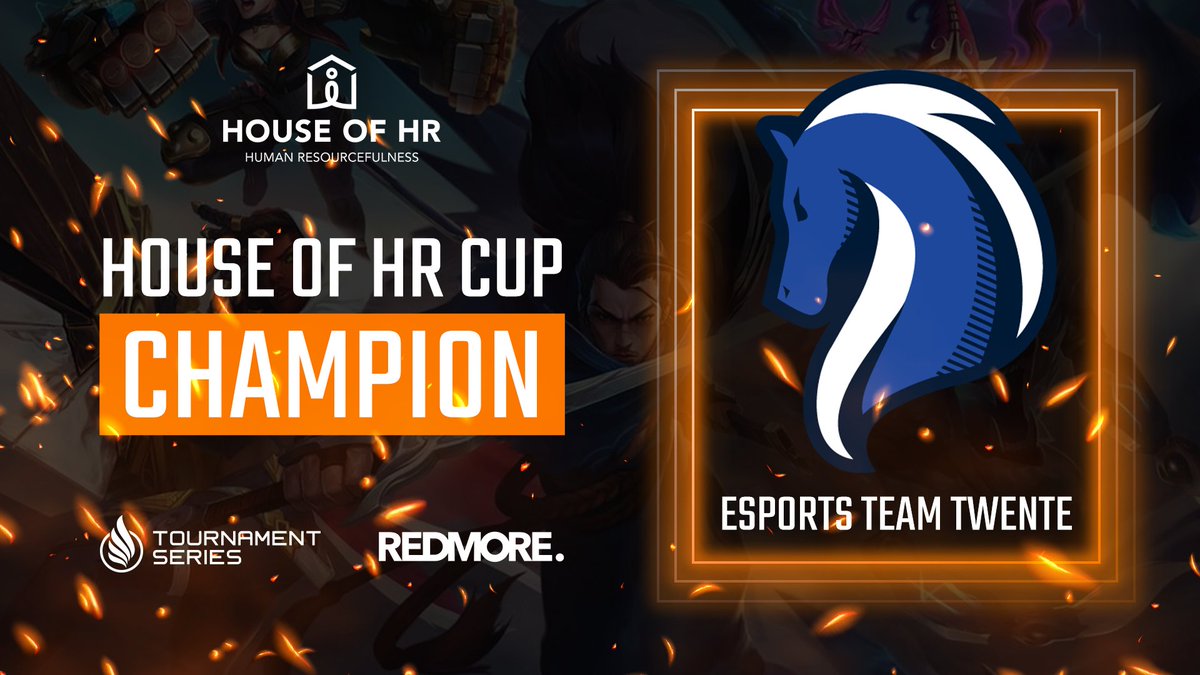 StudentLeagueNL's tweet photo. Make some noise for your official House of HR champion:
π @EsportsTwente π
Ze versloegen @AGEM_BELGIUM met 2-1 in een zinderende finale en wonnen zo een prijzenpot van 1500 euro!
GG WP guys! π₯
#RedMore #DSL https://t.co/EFqP5h9VJC