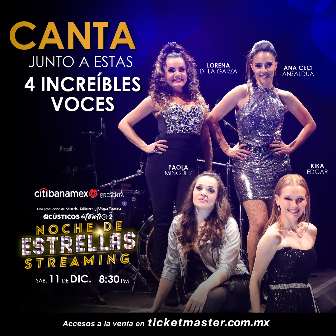 Canta con ellas por streaming el 11 de diciembre a las 8:30 pm.😍🎙️ Compra tus accesos aquí: bit.ly/NDEconEllasS @Citibanamex, #ExperienciasCitibanamex.