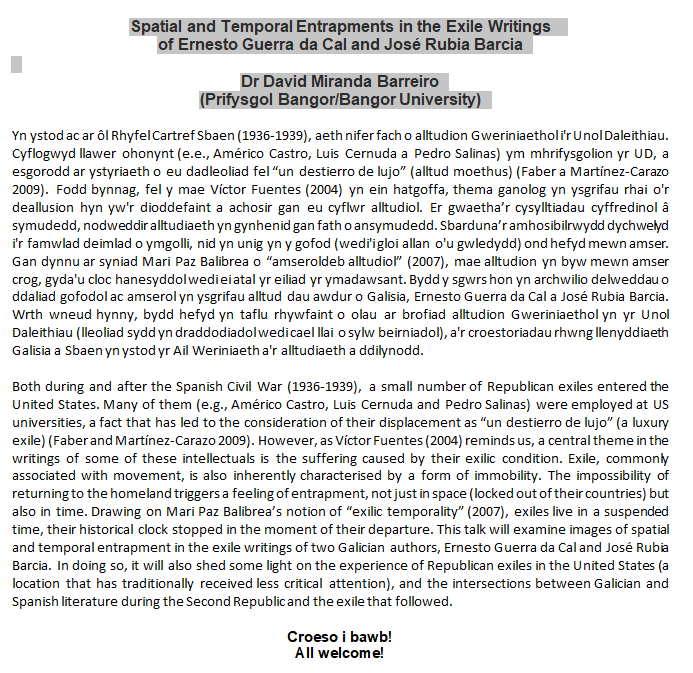 SwanseaUni_LTI's tweet photo. 📢Ein #CEPSAM seminar nesaf gan Dr David Miranda-Barreiro @DavidMirandeiro
Dydd Mercher 1/12 1pm  Dewch yn llu!  
@COAHPGR @BangorMLC https://t.co/01TOSeAePi