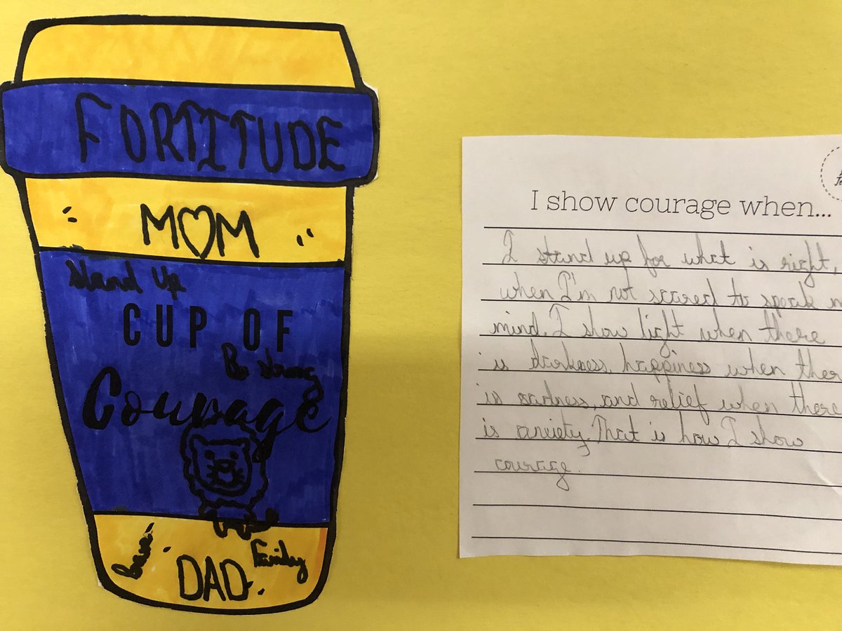 This week is Belonging Week in LDCSB with a focus on various virtues. For the virtue for Fortitude (Courage) the Grade 8’s created cups of courage to show how they show courage in their lives! Here are a few below!🦁💪🏽 <a href="/SirArthurCarty/">Sir Arthur Carty</a> <a href="/LDCSB/">London District Catholic School Board</a>