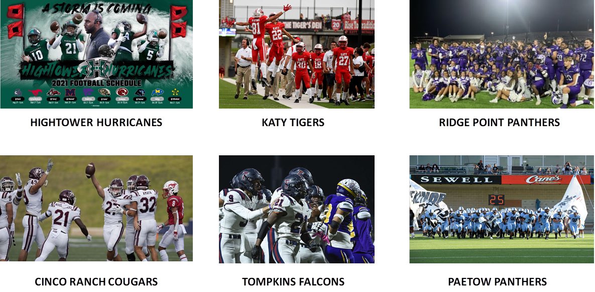 #FortBendStrong #FortBendProud #FridayNightLights It’s a gorgeous weekend - get out & watch our SIX (6) teams still in the hunt!!! Good luck to @PaetowFootball & @HightowerFB (5A/D1), @Katyfootball & @CougarnationJ (6A/D2), and @RPHS_FB & @othsfalconfb (6A/D1)!!!