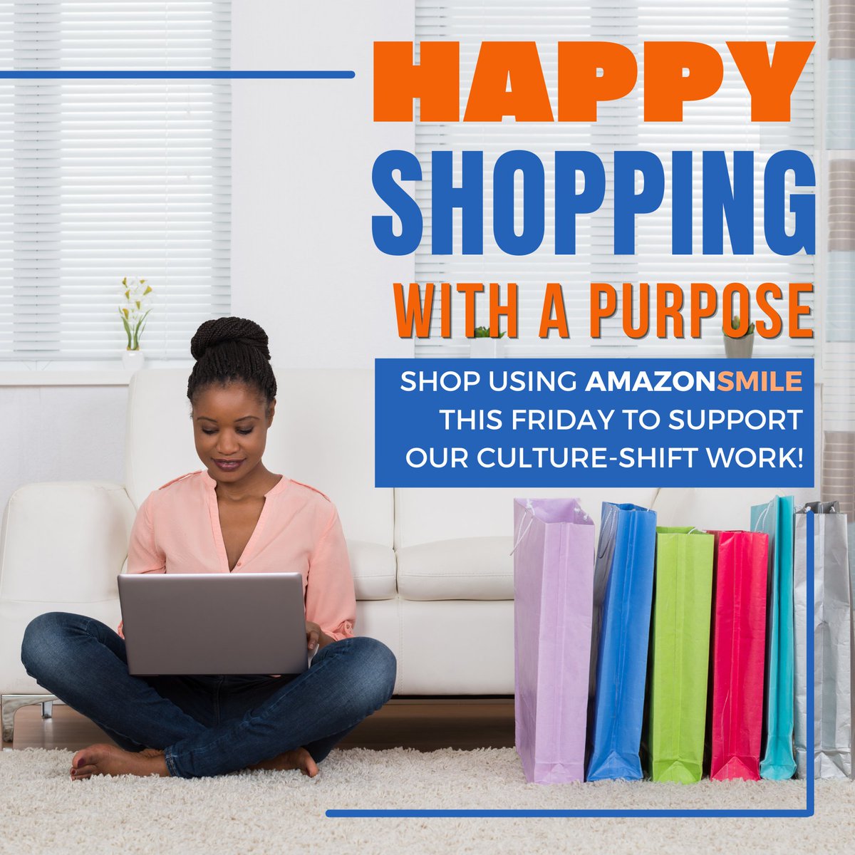 freedomcenterNC's tweet photo. Shop with a purpose this Friday to support FCSJ's culture-shift work and help us reach our #GivingTuesday goal! In just 3 easy steps, your holiday shopping can help us continue the fight for social justice! Get started today at https://t.co/N6UJt9Ogfc! https://t.co/Ns9pdMtGyY