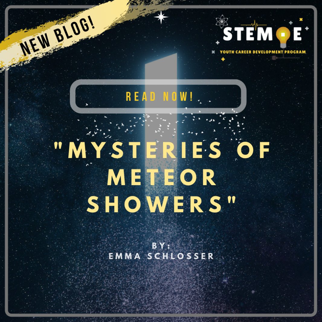 steme_ycdp's tweet photo. Do you love astronomy? Go read our new blog to learn more about fascinating ☄️ meteor showers! ☄️
Read at https://t.co/0gP0V391aq
#steme #science #astronomy #newblog #blogpost #mystery #meteorshowers #education #learnmore https://t.co/NMXHsHNu2K