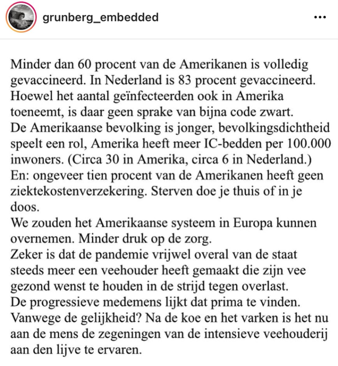 (Bijna) geheime voetnoot 918 van <a href="/arnonyy/">Arnon Grunberg</a> op Instagram: “Zeker is dat de pandemie van de staat steeds meer een veehouder heeft gemaakt… Na de koe en het varken is het nu aan de mens de zegeningen van de intensieve veehouderij aan den lijve te ondervinden.”