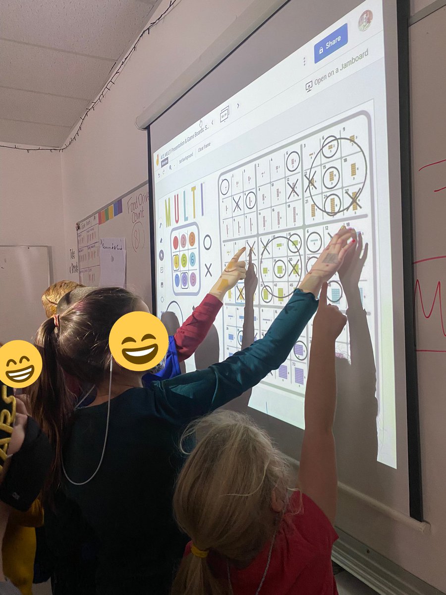 4/5 Ss playing Multi for the first time today…. The teamwork and math talks happening so they could “beat the teacher” was amazing! <a href="/sacredheartcsw/">Sacred Heart Wingham</a> <a href="/daledaze/">Christine Dale</a> <a href="/HPCDSB/">Huron-Perth CDSB</a>