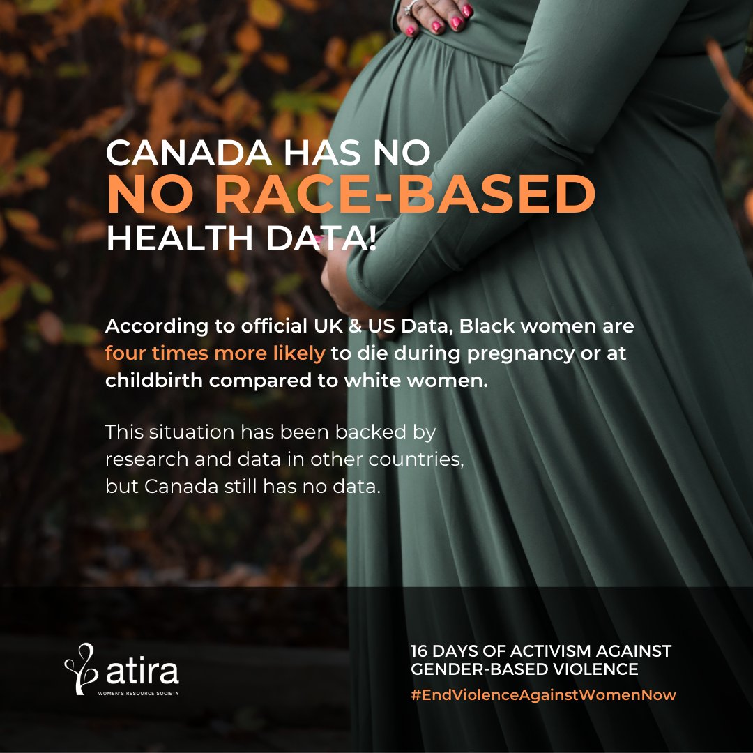 FreeOfViolence's tweet photo. Violence is... not collecting race-based data to expose disparities in healthcare.

Because Canada offers universal healthcare, it would be an assumption that the system would be equitable to women of all backgrounds, but research suggests otherwise. #16days #vaw #racebaseddata https://t.co/eB2Kj2Y1UI