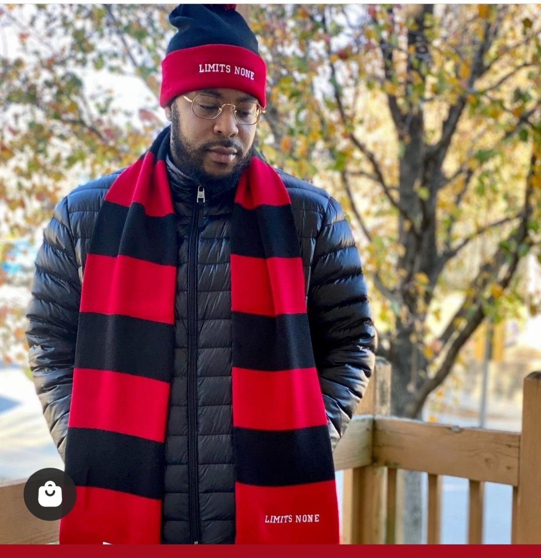 Cherol31963's tweet photo. It’s gettin pretty 🥶 outside head over to https://t.co/MmqT6kbbac to get your Limitsnone beanie and scarf set now! 
.
.
.
.
.
.

#triumphvictory #limitsnone #BlackOwnedBusiness #streetwear #onlineshopping #clothingbrand #midwest #beanie #scarf https://t.co/Rfp3bnrtZo