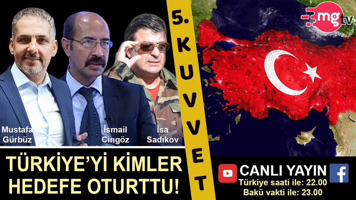 mustafagurbuz29's tweet photo. 📺 BİRAZDAN BAŞLIYORUZ! 📺

📌 Soçi'deki Putin-Aliyev-Paşinyan zirvesinden ne sonuç çıktı?
📌 Kafkasya'daki gerginliğin asıl hedefi Türkiye'yi kuşatmak mı?

Gündemin en sıcak başlıklarını MGTV'de canlı yayında ele alıyoruz. 

@cingozismail01 
@mustafagurbuz29 
#mgtv 
#Azerbaycan https://t.co/MPbWNjxRpB