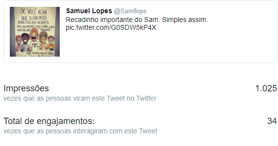 Samllops's tweet photo. Essas coisas que fazem minha cabeça explodir 🤷‍♂️, impressões do meu twitter 1.025, mas meus seguidores 49 kkk Não consigo entender, masssss tudo bem né kk https://t.co/XMJuWeB3QL