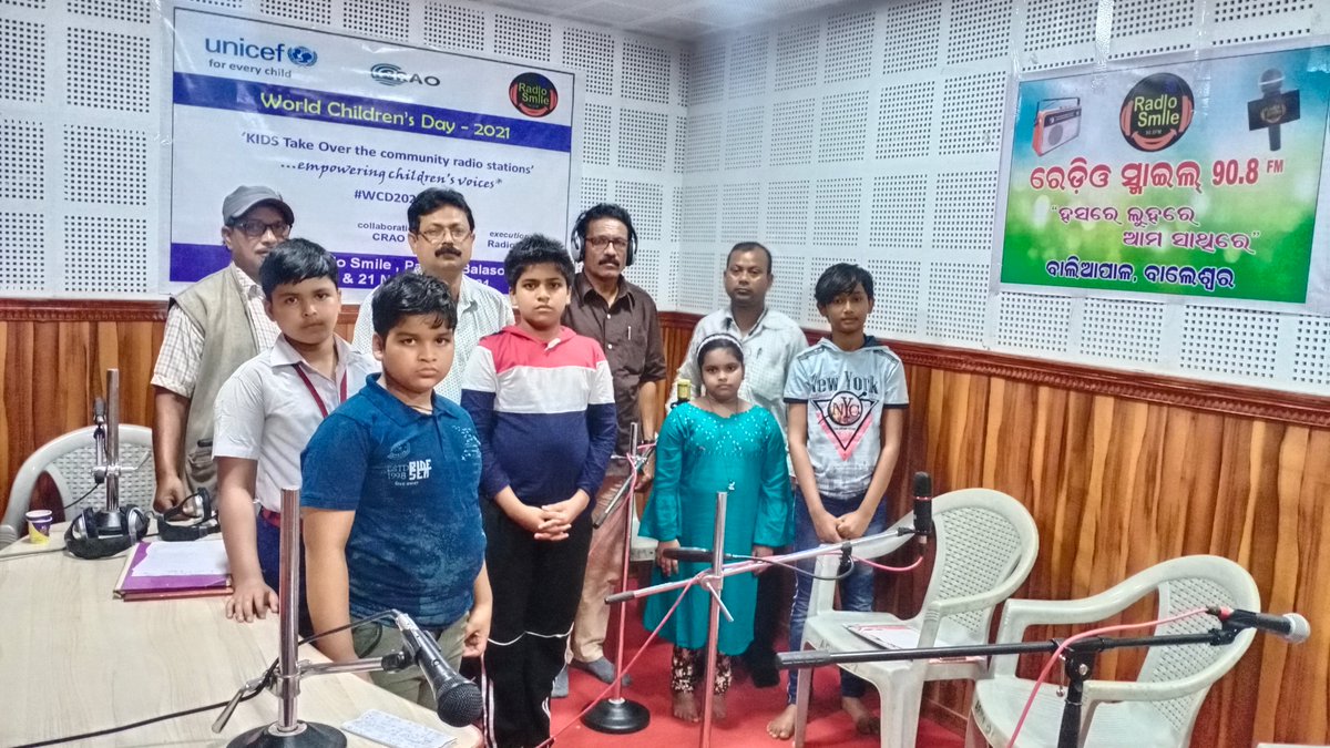 908fm's tweet photo. #RadioSmile organised awareness programme on #worldchildrensday2021 supported by 
@UNICEF Collaborate  with #@CRAO where children play role as RJ &amp; discuss with panelists regarding their issues during #COVID19 pandemic &amp; #school reopening. 
@UNICEFIndia @CommunityRadio https://t.co/5GTRAb3Iqw