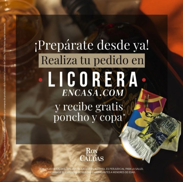 ¡No te quedes sin el tuyo! Descarga la App Licorera En Casa y lleva este obsequio por la compra de tu producto favorito de la Industria Licorera de Caldas. 

*Válido en la ciudad de Manizales 
*Hasta agotar existencia