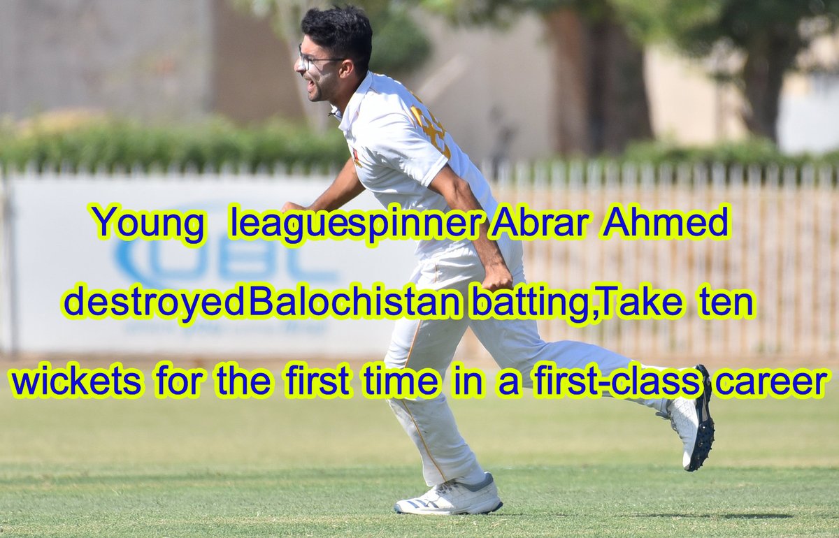 sportsajtak's tweet photo. Young league spinner Abrar Ahmed destroyed Balochistan batting,Take ten ... https://t.co/6ehHZUSbld via @YouTube
#sindhvsbal,#qeat,#abrarahmed,#sohailkhan,#ublsportscomplex,#quaideazamtrophy,#karachi,#defeat,#milestone,#wickets,#sportsajtak,#akhtaralikhan https://t.co/qNqzdJTWiy