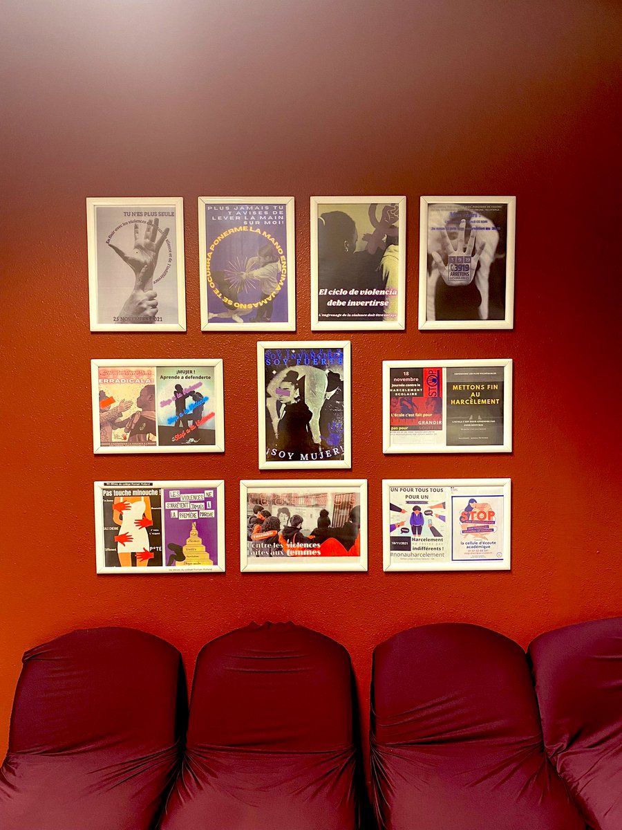 LPClaudel94's tweet photo. #25novembre #violencesfaitesauxfemmes les élèves de 2nde MRC ont fait de belles affiches et le lycée propose 4 pôles d’exposition des affiches. Merci au @collegeRomainRolland pour les belles affiches des collégiens et l’espoir retrouvé grâce à @MarieThuret #referenteegalitefg https://t.co/iLSMk7kXIw