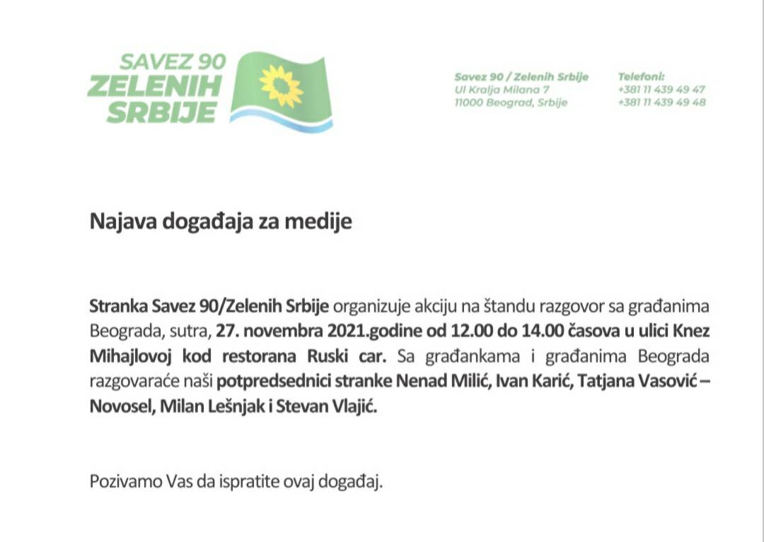 90Savez's tweet photo. Pozivamo vas da dođete u subotu 27.11.2021. ispred  Ruskog cara i svojim potpisom podržite naš koncept ekologije kao i peticiju za ukidanje javnih izvršitelja
#Zajednozaprirodu
#Borbaprotivizvrsitelja
#Dodjiipodrzi https://t.co/x25LQWhneh
