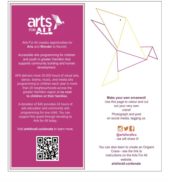 artsforallco's tweet image. Our heartfelt gratitude goes out to @TheSpec for sharing our campaign, viewable at the link in our bio 📰 we hope you will consider building an ornament and/or making a donation in the name of Arts For All on this upcoming #GivingTuesday! 

#ArtsForAll #WhyArtsMatter #hamont 💟