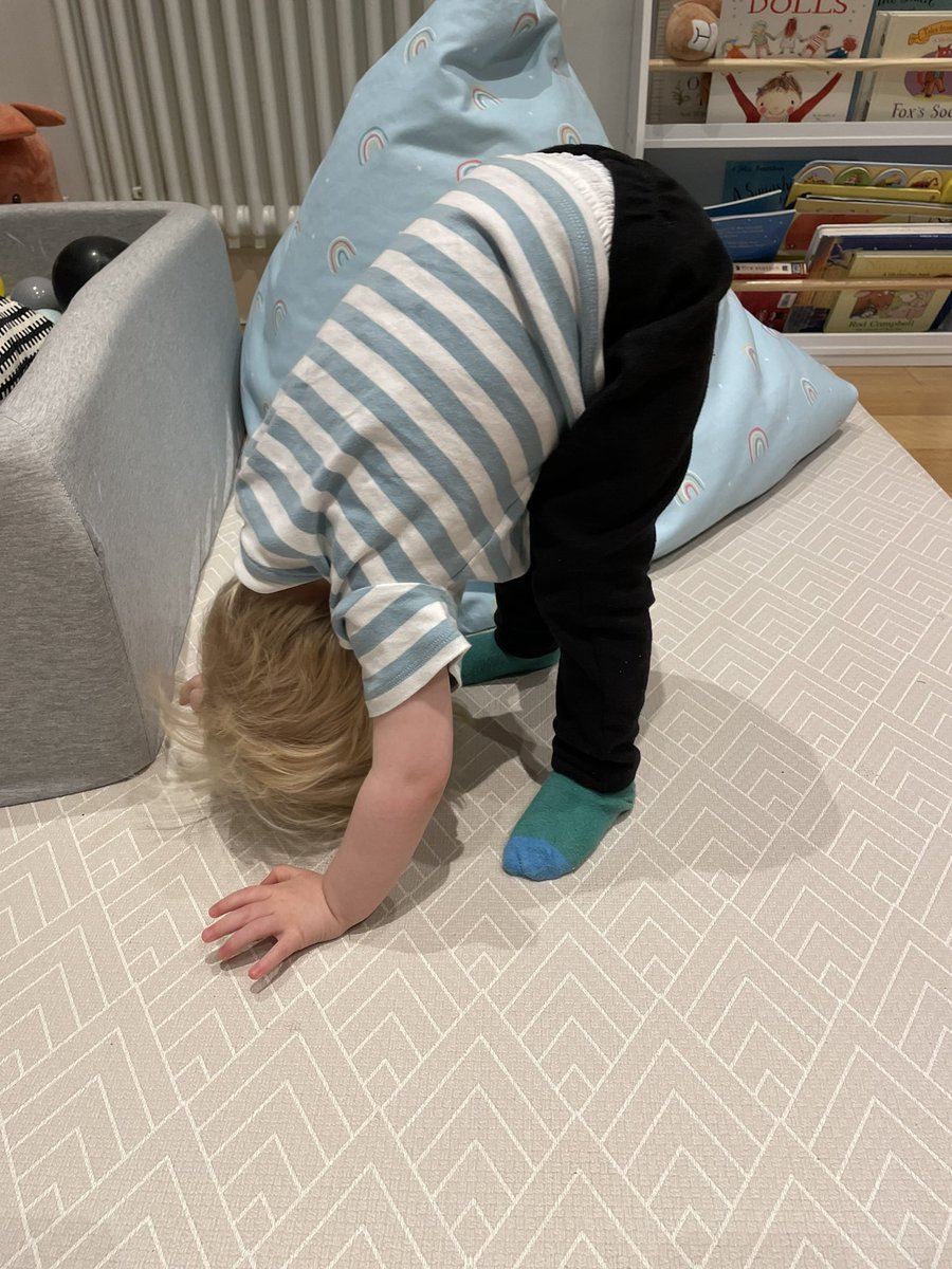 Is it a downward dog? Is it a standing forward bend? Or is it just showing off?! 🧘‍♀️ 🤔 Happy weekend!