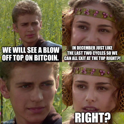 CredibleCrypto's tweet photo. Good thing we have our major blow off top coming in like 30 days right guys? 😁 $BTC

(Hint- see my pinned tweet) https://t.co/l87NJ1zWwe