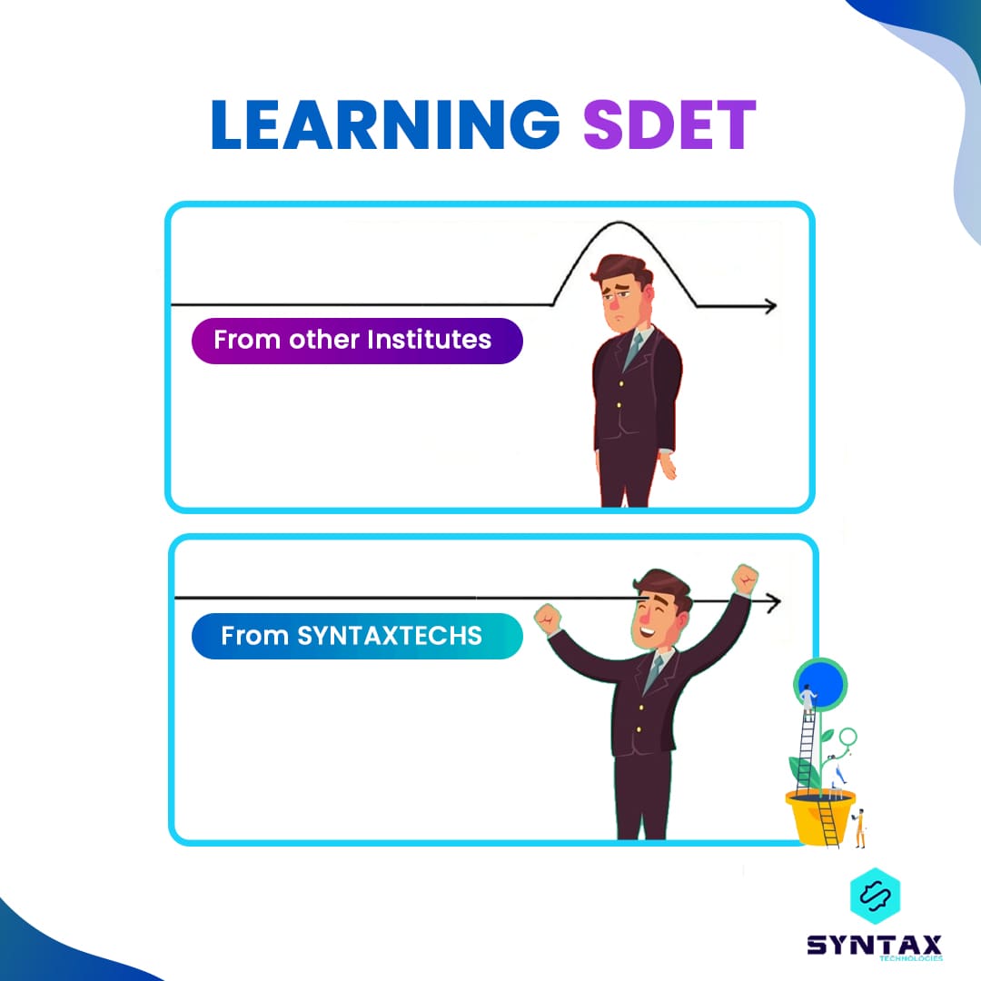 SyntaxTechs's tweet image. Because no one teaches SDET better than us!😉
****
#sdet #softwaredevelopmentengineerintest #sdettraining #sdetcourse #sdetcertification #sdettesting #manualtesting #automationtesting #automation #automationengineering #selenium #seleniumtesting #softwaretesting #tester #testing