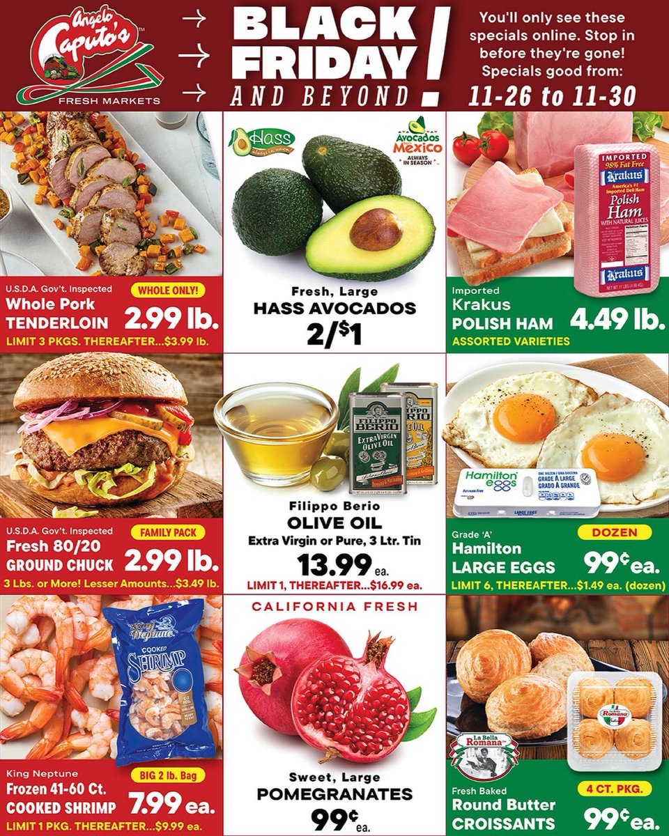 🚨 Black Friday Savings 🚨

Stop in to check out these great savings that go from 11/26-11/30. In store only while supplies last.