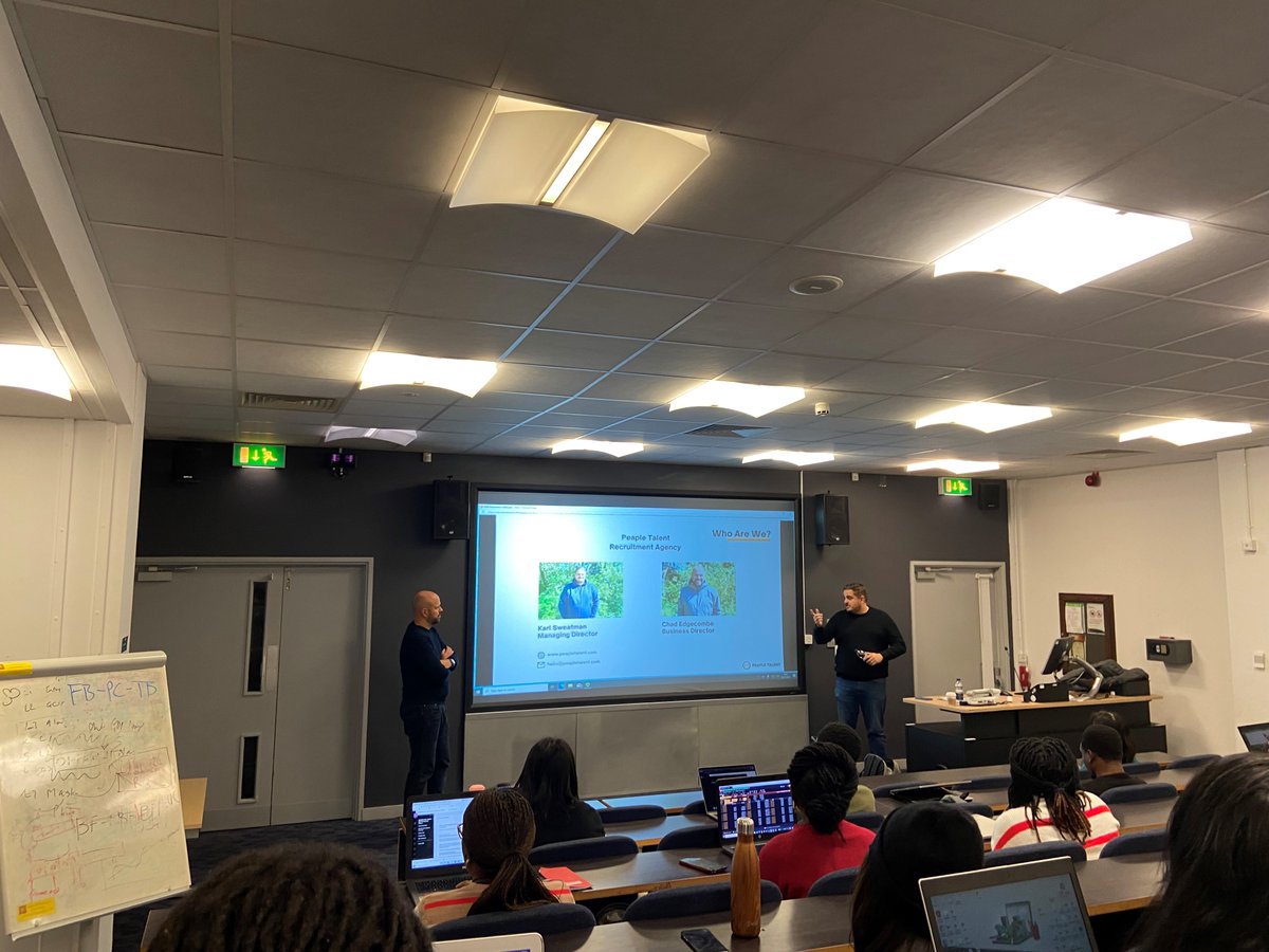 On Wednesday Karl and Chad gave a talk at <a href="/UWEBristol/">UWE Bristol</a>  for students looking to pursue a fintech career 👨‍💻

👉They shared their wisdom on the market, job boards, social media, CV structure and building your brand 🚀

Thanks for having us UWE!