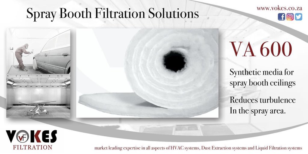 VokesFiltration's tweet photo. VA Synthetic Media VA-600
Synthetic microfiber media specifically developed for the operating conditions and featuring certified top performance for finishing Plants. Reducing turbulence in the spray area. 
#vokesfiltration #vokes #filtration #SprayBoothFiltration #TaigeisDigital https://t.co/uiJemElS6n