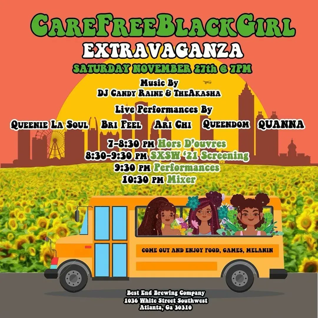 AtlantaDecoded's tweet photo. Live performances and screenings tomorrow at Best End Brewery 🎤🍂🙆🏾‍♀️ @CFBGPod @QueenieLasoul @queendomreign @QUANNAMC @ItsAriChi @bri_feel Tickets: https://t.co/x2FgO1gwKU https://t.co/Hgc92drx3K
