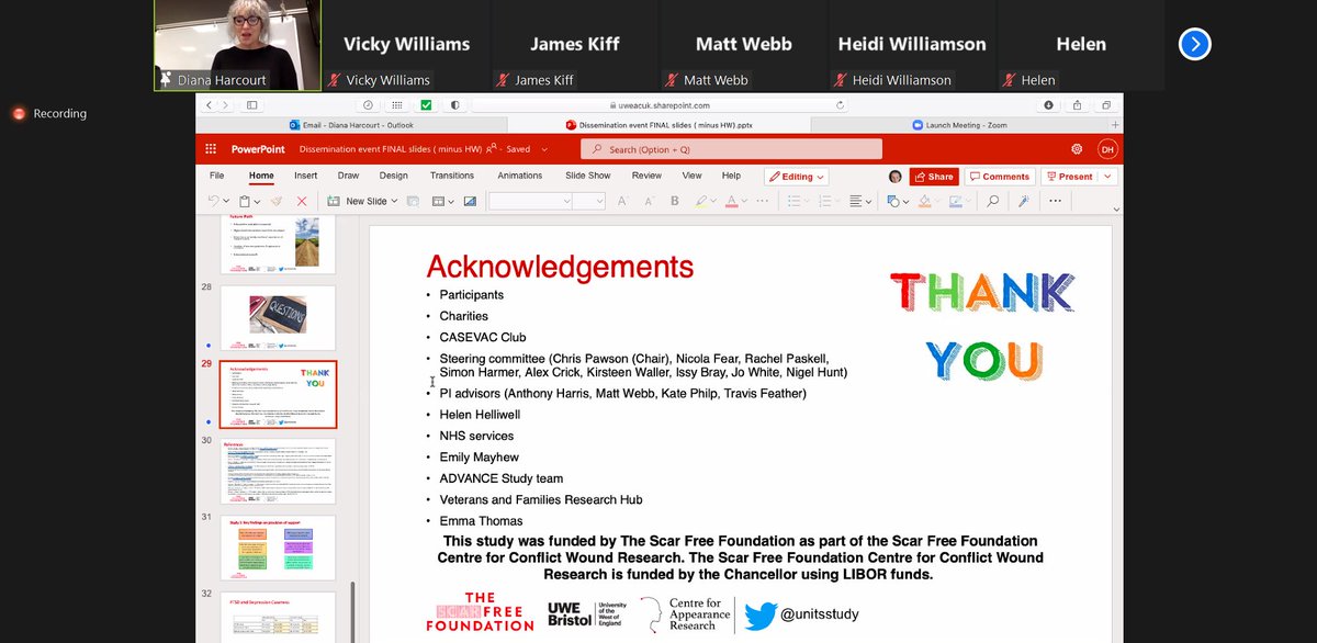 vsuzywill's tweet photo. Fantastic presentation by the @unitsstudy team to summarise their 3 years of research into the impact of appearance-altering conflict injuries! Such exciting and well-needed ideas for additional support and intervention development in the future. https://t.co/aSL1EergTJ