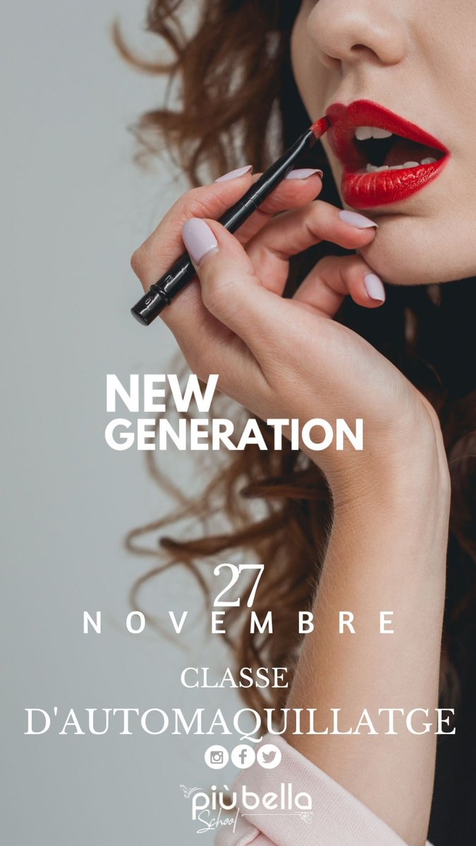 PiuBellaModels's tweet photo. Este sábado 27 de noviembre, tenemos las clases de Maquillaje | De 16 a 18 horas; Fotografía y terminaremos con una clase de Pasarela de 18 a 20 horas #model  #style #Twitter #photo #socialmediamarketing 😍😍 https://t.co/k5NQZPH2Vn