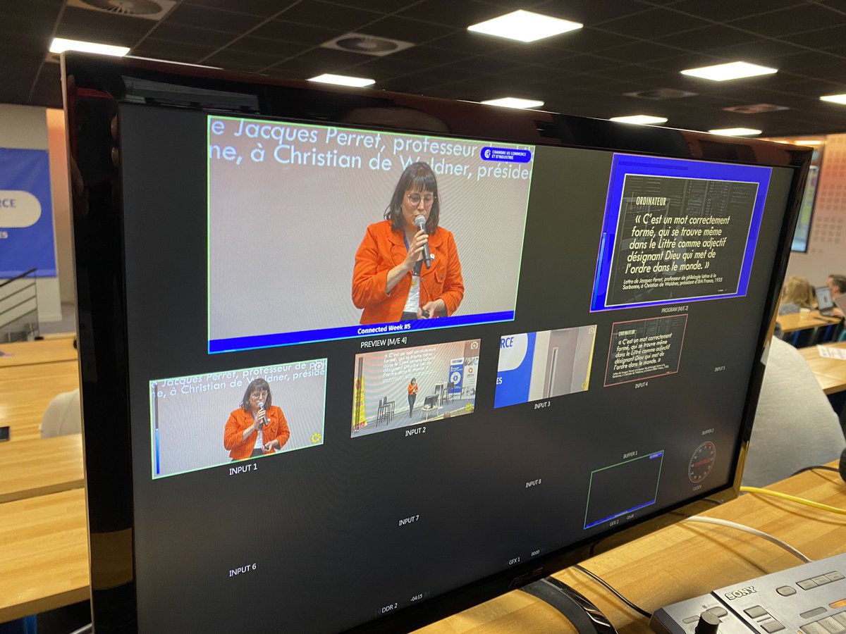 Captation de conférences toute la journée pour la #ConnectedWeek :)
Client <a href="/CCI49/">cci49</a>  #video #live