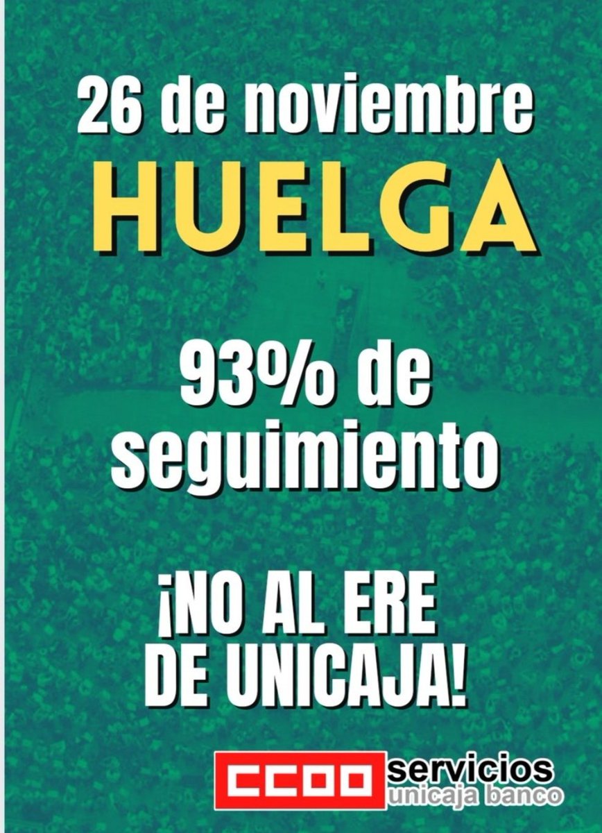 FSMA_CCOO's tweet photo. @UnicajaBanco ¿entiendes el mensaje de tu plantilla?
@CCOOMALAGA @cubillofm @FSAN_CCOO https://t.co/mtEeCVEmMw