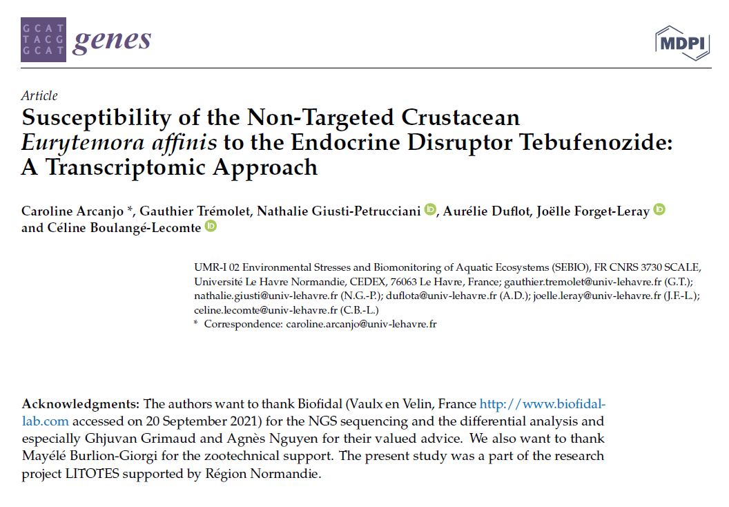 Bio_Mathematica's tweet photo. Congratulations to Dr. Caroline Arcanjo and Pr. Céline Boulangé-Lecompte on their new paper (https://t.co/ow9ptooPp9). We contributed to the transcriptomics data analysis back in 2019, science takes time! 1/2 https://t.co/n42PK2NDzE
