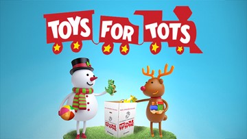 SJVCatholic's tweet photo. TRADITION OF GIVING - Drop off new, unwrapped toys for Toys for Tots at SJV.  Students collect donations at drop-off and pick-up, or drop by anytime to donate.  Our goal is 260 toys to help make Christmas morning #SHINEbrighter for children in our area. https://t.co/Bcv0ABVxju