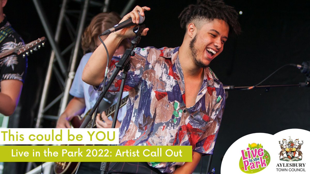 Fantastic stage presence + awesome musical talent = a strong Live in the Park line up contender! 🎤✨

We’re looking for local bands &amp; artists who fancy themselves at #Aylesbury's Live in the Park 2022 next summer.

More info👉 bit.ly/LITPCALLOUT. Apply before 12 December!