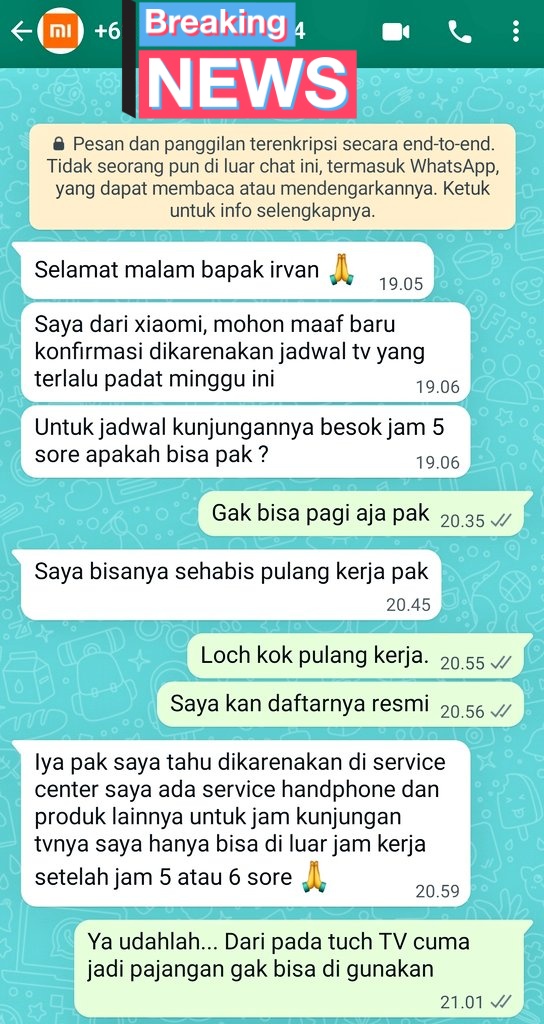 riesta2000's tweet photo. @XiaomiIndonesia, @Xiaomi jadi spt ini service centernya tv xiaomi menangani customer? Sungguh mengecewakan. Beli tv seharga 8jtan. Blm 1 tahun, sudah rusak. Dan saat komplain di service center resminya, cuma spt ini balasan dari teknisinya. Sangat2 tidak profesional. https://t.co/6OiOkLufg7