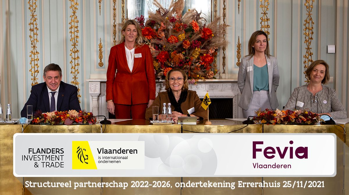 fevia_be's tweet photo. #FeviaVlaanderen en @FlandersFOOD sloten een nieuw partnerschapsakkoord met @FlandersTrade. Samen ondersteunen we Vlaamse voedingsbedrijven in hun internationale ambities met buitenlandse studiereizen, promo- en netwerkevents en de internationalisering van ons innovatielandschap https://t.co/z8zWRgTMPe