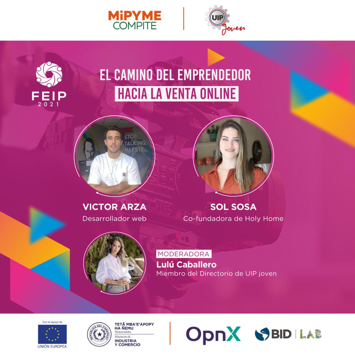 UIP_py's tweet photo. ✅ ¿Te gustaría conocer cómo lograr el éxito en el comercio online?
#ConectatealFEIP este sábado 27 de noviembre desde las 10:00 a través de:
@unicanal
@5diaspy
@somosgen
Paraguay Tv
Facebook live
YouTube https://t.co/9xSc9cxES7