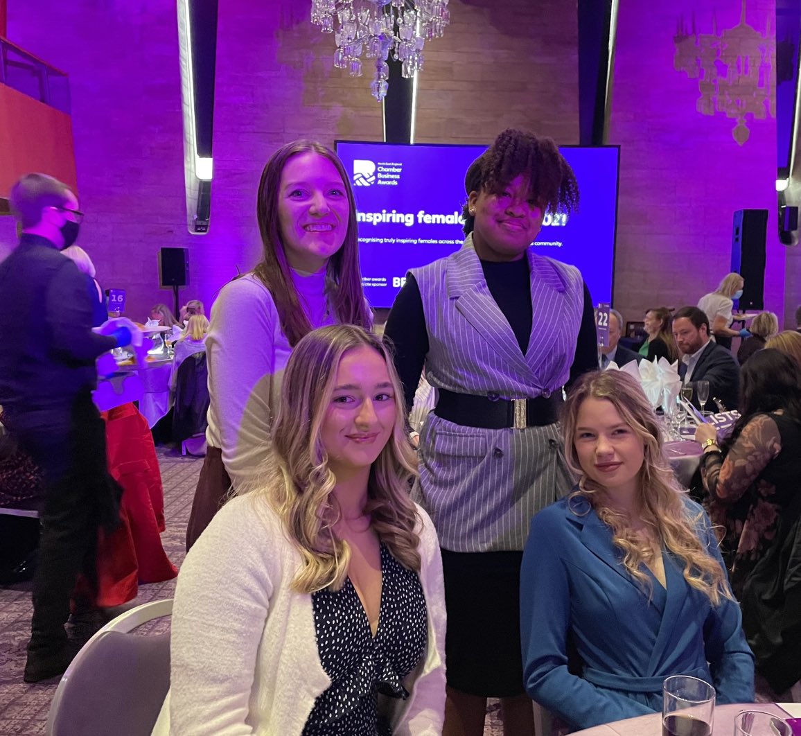 Wonderful to be at @NEEChamber Inspiring Female awards with <a href="/gatesheadcoll/">Gateshead College</a> students nominated by their teachers for being inspiring females themselves #FutureLeaders