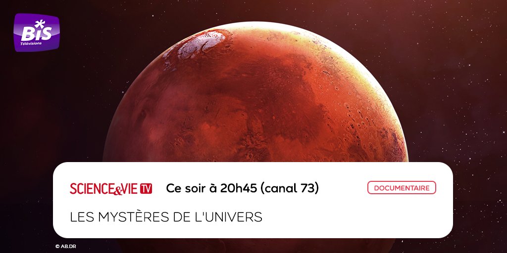 fransat's tweet photo. L'univers vous fascine ? 😊 La chaîne @ScienceetvieTV vous propose une série documentaire spécialisée dans les mystères des planètes. 🔎À voir ce soir à 20h45 📺 #science #decouverte #Fransat https://t.co/wU556orGKS