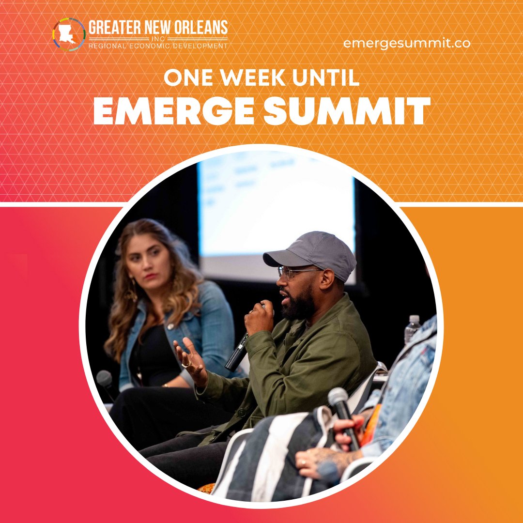 emergesummit's tweet photo. Emerge Summit is just one week away! Our schedule is full of relevant topics and interesting speakers— don't miss the the Gulf Coast’s premiere young professionals conference! #YoungProfessionals #Networking

Register TODAY: https://t.co/lF3qNKK7WX https://t.co/YQHLvqILWr