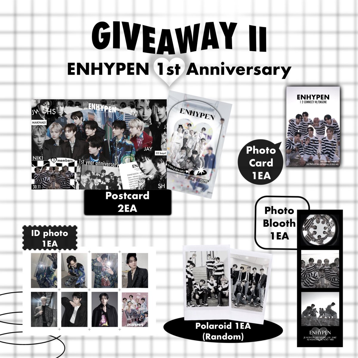 iamqtfiig's tweet photo. 🖇giveaway #enhypen 1st year anniversary 🤍 
SET I  30SETS ꒱   
𓏸 shipping 40 bath 
SET II  30SETS ꒱  
𓏸 shipping 50 bath 
𓏸 form 27/ 11  
𓏸 time 20:00 (I) / 21:00 (II)
 —ใครสนใจรีทวิตหรือเฟบไว้ได้น้า♡ #ตลาดนัดENHYPEN
#ENHYPEN1stAnniversary 
#ตลาดนัดเอนจีน #artworkเอนจีน https://t.co/3QugOQH8Hx