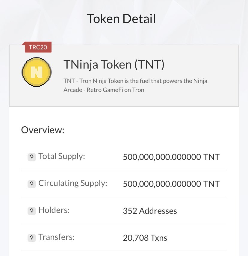 deba215's tweet photo. Currently only 350 users HODL #TNT tokens of @TronNinjas !
One can take a super early mover advantage if the upcoming $TNT roadmap is understood:
- #GameFi
- #Staking
- #InGamePurchase
They are currently trading on @JustMoneyIO DEX !
#TRON https://t.co/N9W2O7rxSe