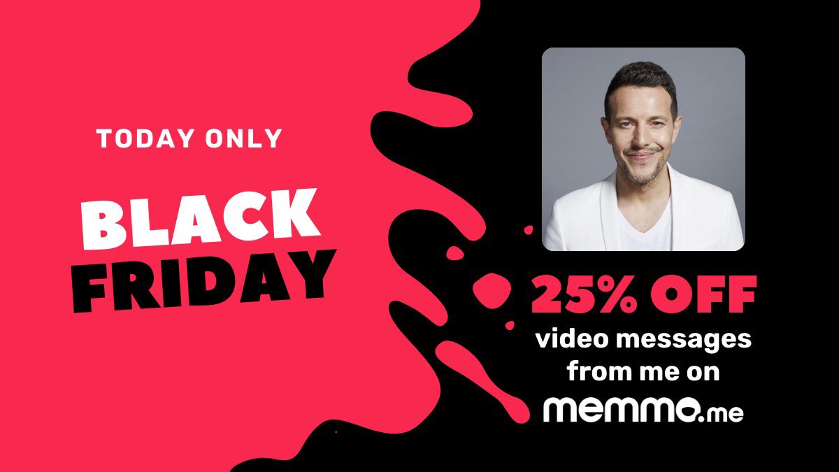 Lee Latchford-Evans (@llatchfordevans) on Twitter photo Black Friday deal!
Today only!!
25% OFF a personalised video message from me.
It can be anything you like for someone special or just a bit of fun.
<a href="/memmo_uk/">memmo.me UK</a>
Click here,
memmo.me/p/lee-latchfor… Black Friday deal!
Today only!!
25% OFF a personalised video message from me.
It can be anything you like for someone special or just a bit of fun.
<a href="/memmo_uk/">memmo.me UK</a>
Click here,
memmo.me/p/lee-latchfor…