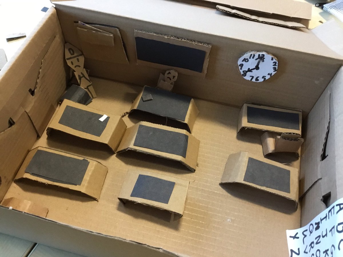 RavensthorpeP's tweet photo. Super model making! Victorian classrooms. In Ospreys we have been collaborating and using our linking skills to tie in our knowledge of Victorian classrooms with our creative skills. @RavensthorpeP @HPLedu #easternospreys #linking #collaberate https://t.co/cbD7xTDwng