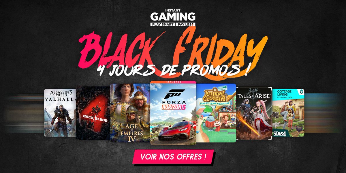 🧡Black friday 2021 chez <a href="/InstantGamingFR/">Instant Gaming</a> !
👇👇👇
instant-gaming.com/fr/promo/black…