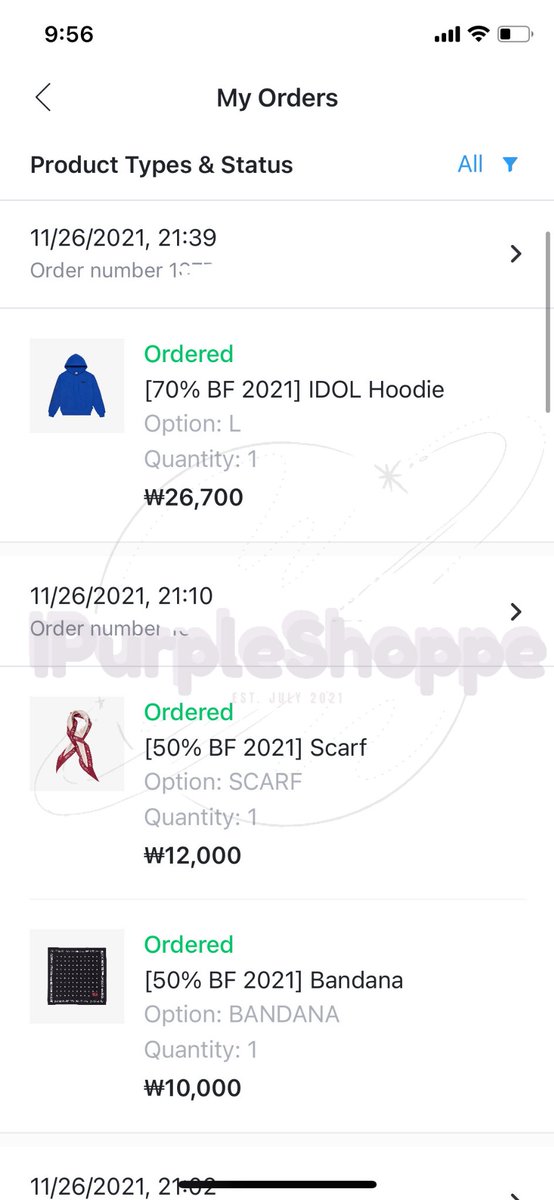 IPurpleShoppe1's tweet photo. Secured items for BTS Black Friday Sale 💜 Thank you so much for trusting I Purple Shoppe 💜 https://t.co/s0nv9Wkcoa