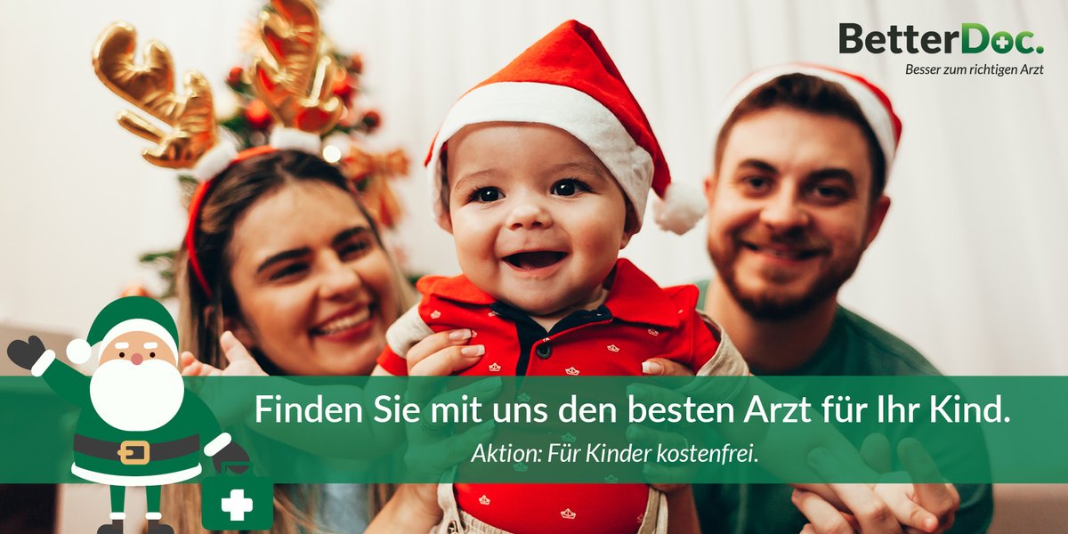 Auch in diesem Jahr starten wir bei BetterDoc unsere Kinderaktion. 🧸  Damit bieten wir allen Kindern in Deutschland und der Schweiz die Möglichkeit bis Ende Januar 2022 unseren Service kostenfrei zu nutzen. Alle Infos sind hier zu finden: betterdoc.org/kinder #sharingiscaring