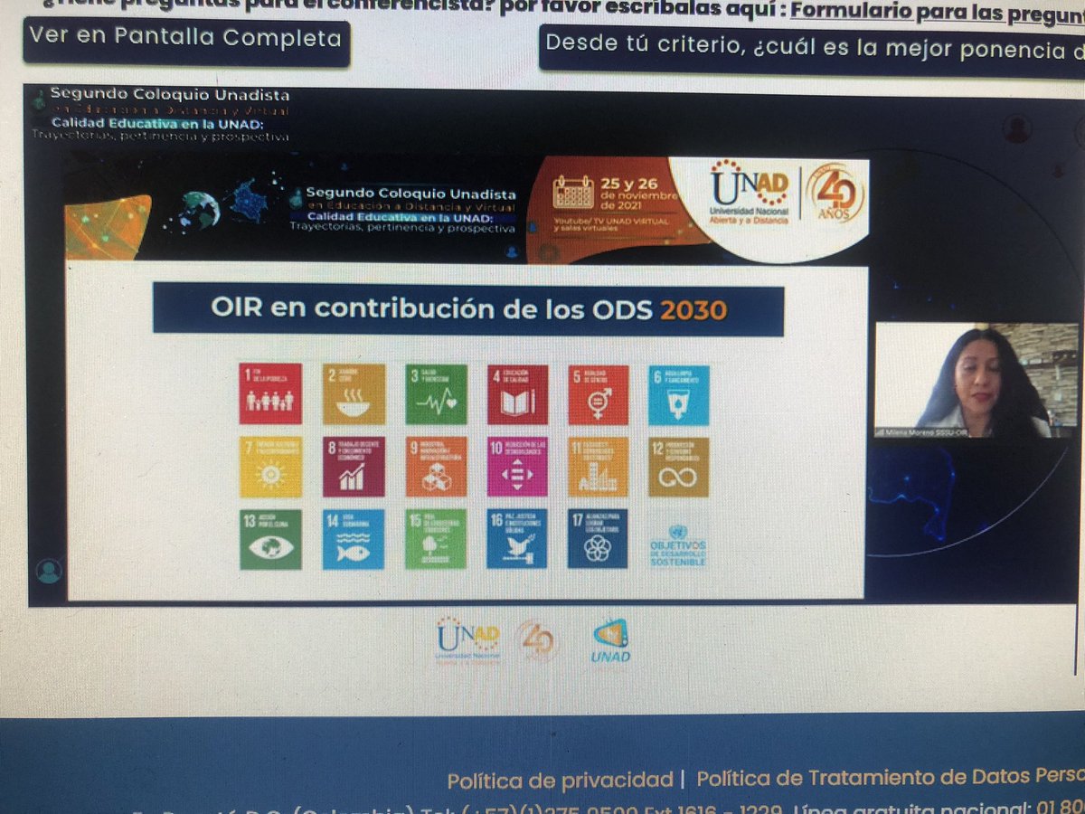 ArgoteSimanca's tweet photo. En este momento El Observatorio Intersistemico Regional en prospectiva de la Calidad Educativa en en 2050. Dra Milena Moreno, Líder Nacional SISSU-OIR https://t.co/a7yZFaXSEQ